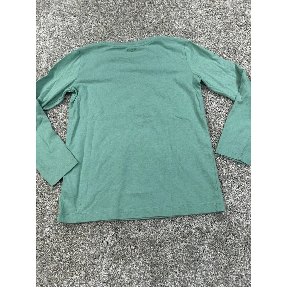 J Crew Crewcuts Girls Fall Green Long Sleeve Cotton Shirt 6/7 & Jeans Sz 7 #0332